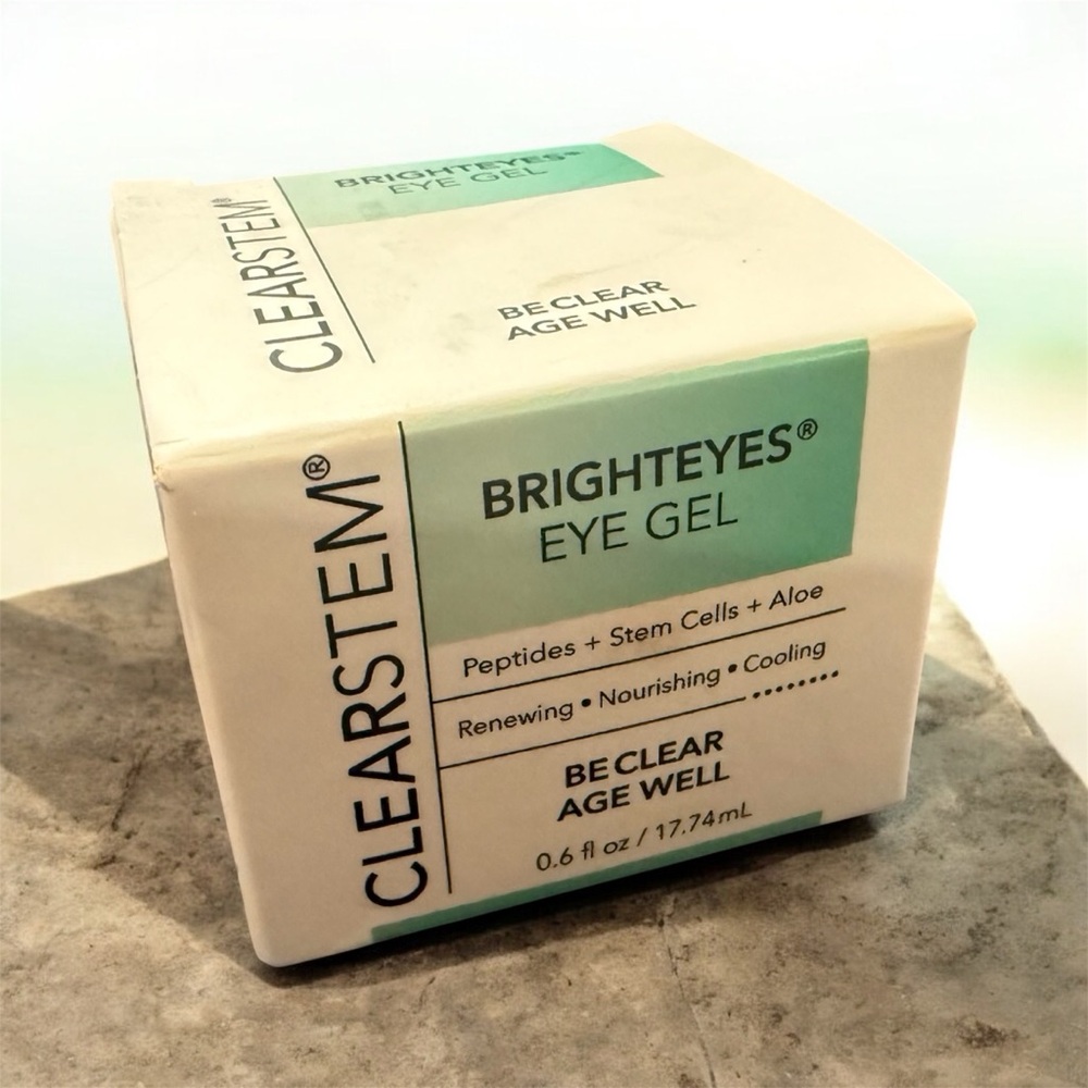 CLEARSTEM BRIGHTEYES Eye Gel Nourishing Eye Cream NEW Stem Cells Peptides NIB